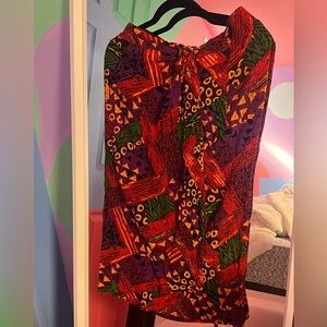 Colorful Geometric Patterned Skirt